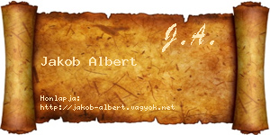 Jakob Albert névjegykártya