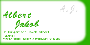 albert jakob business card